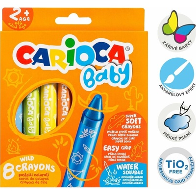Carioca voskovky Baby Wild 8 ks