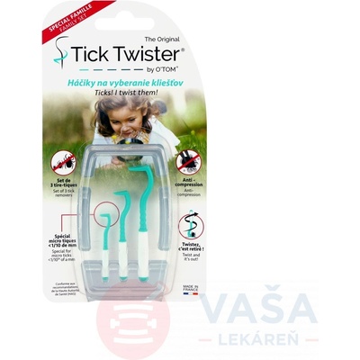 Tick Twister HÁČIKY NA VYBERANIE KLIEŠŤOV rôzne veľkosti 3 ks