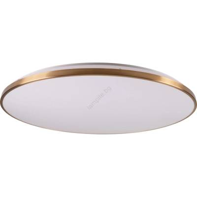 Polux Led плафон с възможност за димиране kern led/80w/230v, диаметър 80 см, златист + дистанционно управление (sa2467)