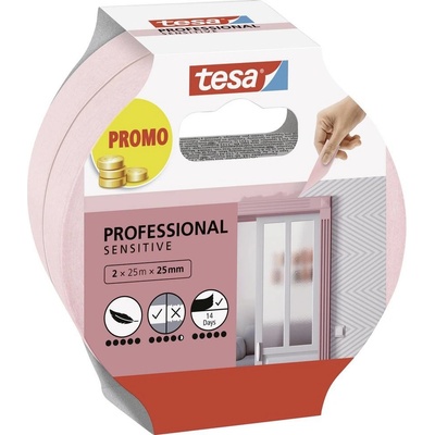 Tesa Professional Sensitive maliarska krycia páska 25 mm x 50 m ružová