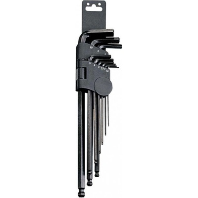 Genius Tools sada imbusových klúčov v tvare L guľôčkové zakončenie metrické 9 kusov HK-009MB