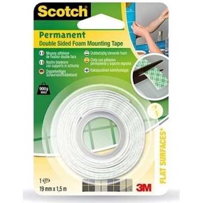 3M Scotch 331915B Montážna obojstranná lepiaca penová páska 19 mm x 1,5 m