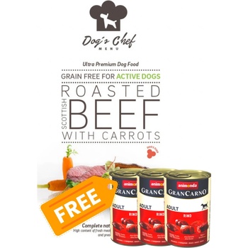 Dog´s Chef Roasted Scottish Beef with Carrots Active Dogs 12 kg