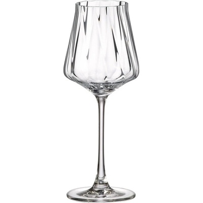 Crystal Bohemia Cettia optic poháre na víno 6 x 370 ml