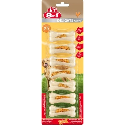 8in1 8in1 Delights Strong XS - малки деликатесни кокалчета за кучета до 10 кг