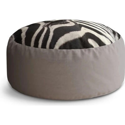 Sablio Taburet Circle Detail zebra: 38x48 cm