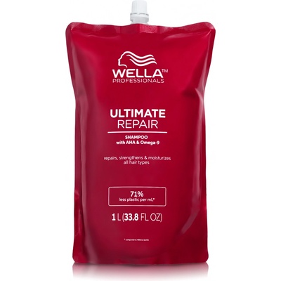 Wella Ultimate Repair Shampoo posilňujúci šampón pre poškodené vlasy náhradní náplň 1000 ml
