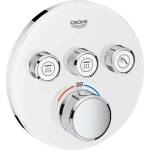 GROHE Grohtherm SmartControl - Термостатична смесителна батерия за вана за вграждане в стената с 3 клапана, луннобяла 29904LS0 (29904LS0)