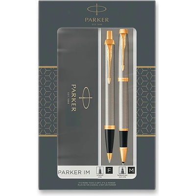 Parker IM Brushed Metal GT - roller a kuličková tužka v dárkové sadě – Zboží Živě
