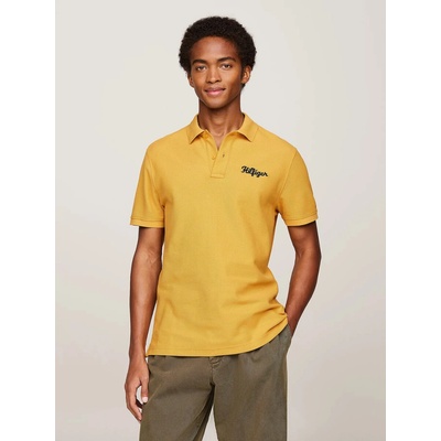 Tommy Hilfiger pánské hořčicové polo triko MW0MW35603