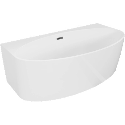 Mexen Bruna свободностояща вана до стена 150 x 82 см, бял гланц, преливник от (52731508200-95)