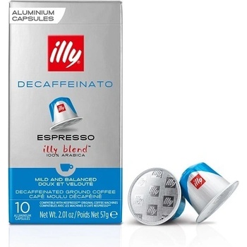 10 бр. капсули Illy Espresso Decaffeinato съвместими с кафемашини NESPRESSO
