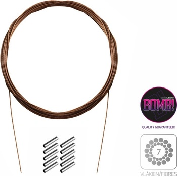 Delphin Oceľové lanko BOMB! s krimp. svorkami 7 vlákien 10m 14kg