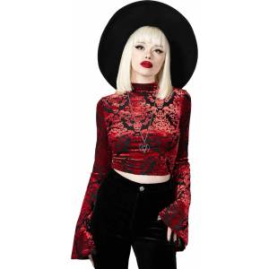 KILLSTAR дамска тениска (топ) с дълъг ръкав killstar - Васаго - червен - ksra008330