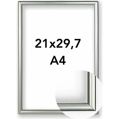 Fotorámeček Virginia Rozměr: A4 - 21 x 29,7 cm, Barva: Stříbrná, Typ zasklení: Plexi