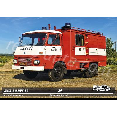 Pohlednice TRUCK č. 29 - AVIA 30 DVS 12 hasičský vůz (1968 - 1982)