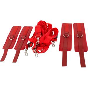 Bad Kitty Bed Restraint Set Red