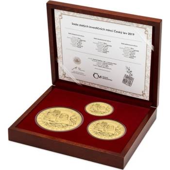 Česká mincovna Sada zlatých mincí Český lev stand 5 oz 1 kg 10 oz