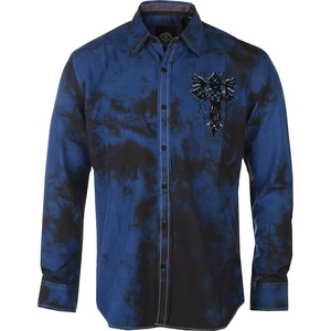 AFFLICTION мъжка риза affliction - naples - тъмно синьо - 110wv908-dkbl