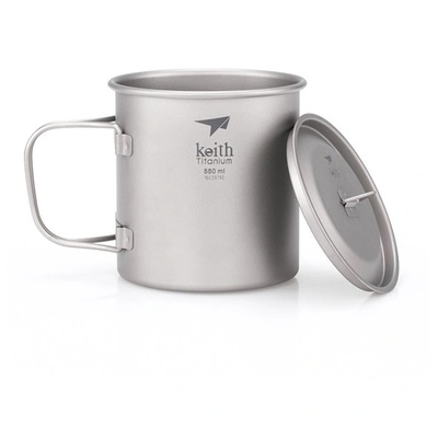 Keith Titanium Single-Wall Tit. Mug 550 ml Цвят: сив