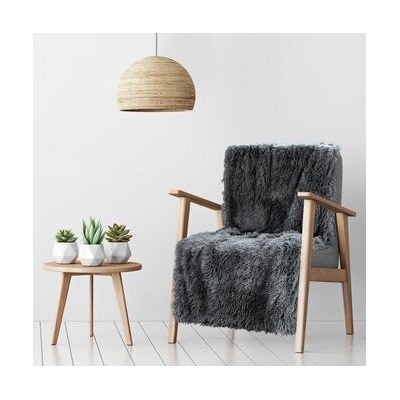 Mybesthome přehoz na křeslo sedačku TIFFANNY šedá 70 x 160 cm – Zboží Dáma