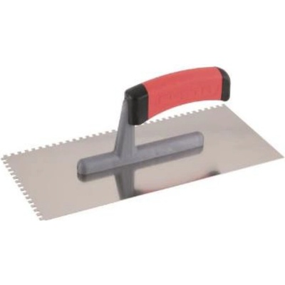 Hladítko nerezové zubové 4x4mm 280x130mm gumenná rúčka FESTA