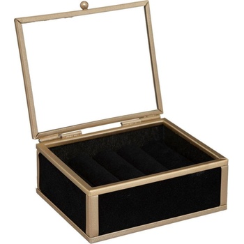 Atmosphera skleněná šperkovnice černá