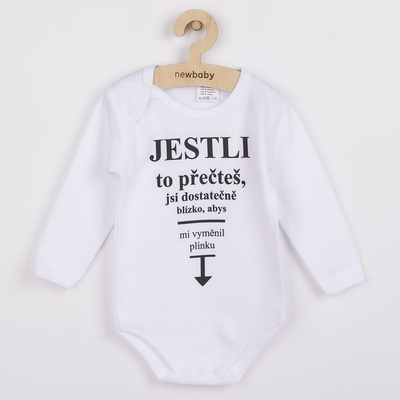 New Baby Body s potiskem ..vyměnit plínku..