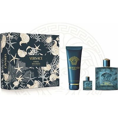 Versace Eros Versace Eros parfumovaná voda 100 ml + parfumovaný sprchovací gél 150 ml + parfumovaná voda 5 ml