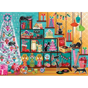Cobble Hill - Puzzle Dempsey: Christmas Cats - 1 000 piese