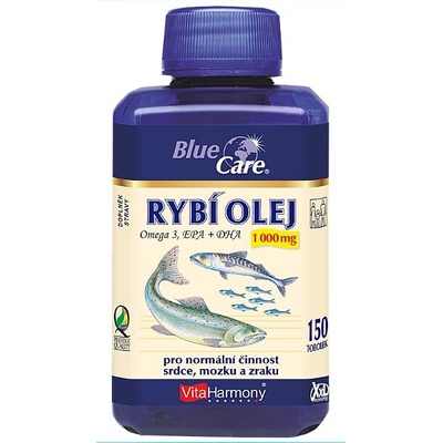 VitaHarmony Rybí olej Omega 3 1000 mg 150 tobolek – Zbozi.Blesk.cz