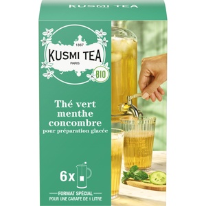 Kusmi Tea Зелен чай био Organic Cucumber-Mint 6 големи пакетчета (21105A1330)