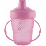 Lorelli Преходна чаша с дръжки и твърд накрайник Lorelli Baby Care - 210 ml, Розова (10230550002) - ozone