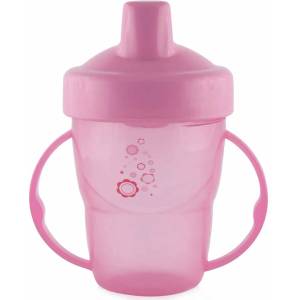 Lorelli Преходна чаша с дръжки и твърд накрайник Lorelli Baby Care - 210 ml, Розова (10230550002) - ozone