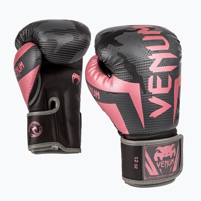 Venum Мъжки боксови ръкавици Venum Elite в черно и розово 1392-537