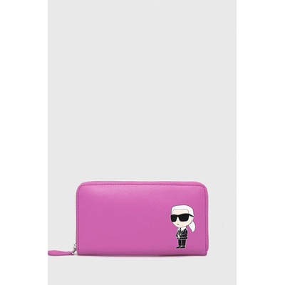 Karl Lagerfeld Кожен портфейл Karl Lagerfeld дамски в розово (230W3213)