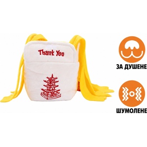 Uniq Pets Plush Dog Toy Sniffies Rustling Noodle Box плюшена шумоляща играчка нудъл бокс за кучета, 14, 5 x 11 x 11, 5 cm