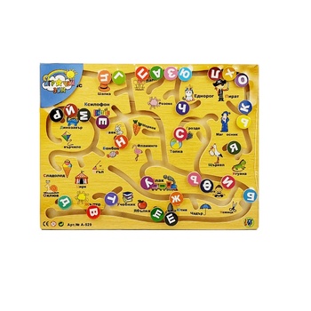 Image 1 of Дървена Азбука лабиринт