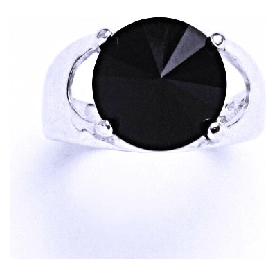 Čištín Stříbrný s krystalem Swarovski Rivoli JetT 1188