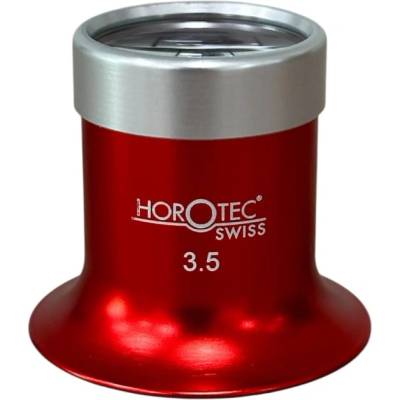 Horotec Лупа с очила Horotec MSA 00.031-3.5 в червен анодизиран алуминий x2.8