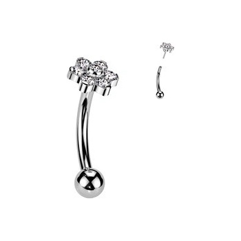Šperky4U Push In piercing k do obočí titan TIT1400-1208
