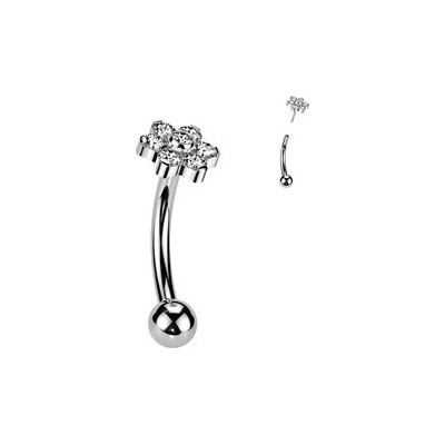 Šperky4U Push In piercing k do obočí titan TIT1400-1208