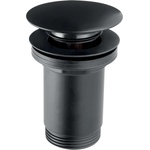 Novaservis - Затварящ се изход за мивки с преливник черен S285-BL-B (S285-BL-B)