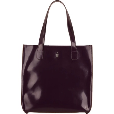 Wojewodzic Slivková lakovaná kožená shopper kabelka A4 31731/PN12