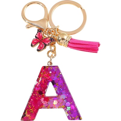 HARAHU Ключодържател Азбука - А / Розова / Пеперуда kp37945 (37945)