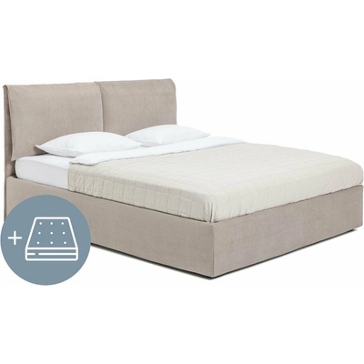 Bonami Selection Thessa Pillow s úložným priestorom s matracom s roštom taupe