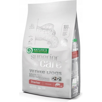 Nature's Protection Superior Care Dog Dry White Dogs Starter Grain Free Salmon 1,5 kg