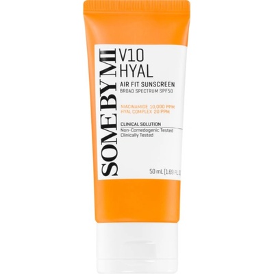 Some By Mi V10 Hyal Air Fit Sunscreen лек защитен крем за лице SPF 50+ 50ml