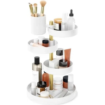 Umbra hk ltd (Канада) Органайзер umbra pirouette за козметика, бижута и аксесоари - цвят бяло и месинг (umbra 1015097-524)