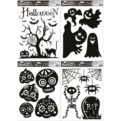 Anděl Přerov Okenní fólie Halloween 30x42 cm, mix motivů